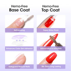 GELLEN base coat close-up shows smooth, even application.