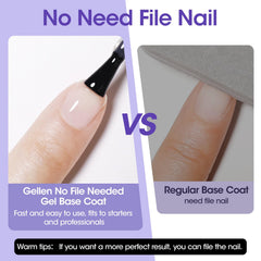 GELLEN base coat glossy finish for long lasting shine.