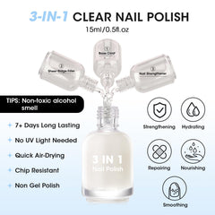 GELLEN base coat nail strengthener brush applying a smooth layer