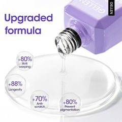 GELLEN base coat on natural nails for durable manicure base.