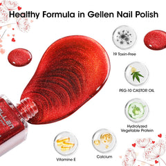 GELLEN non-gel formula with nutrient ingredients supports nail health.
