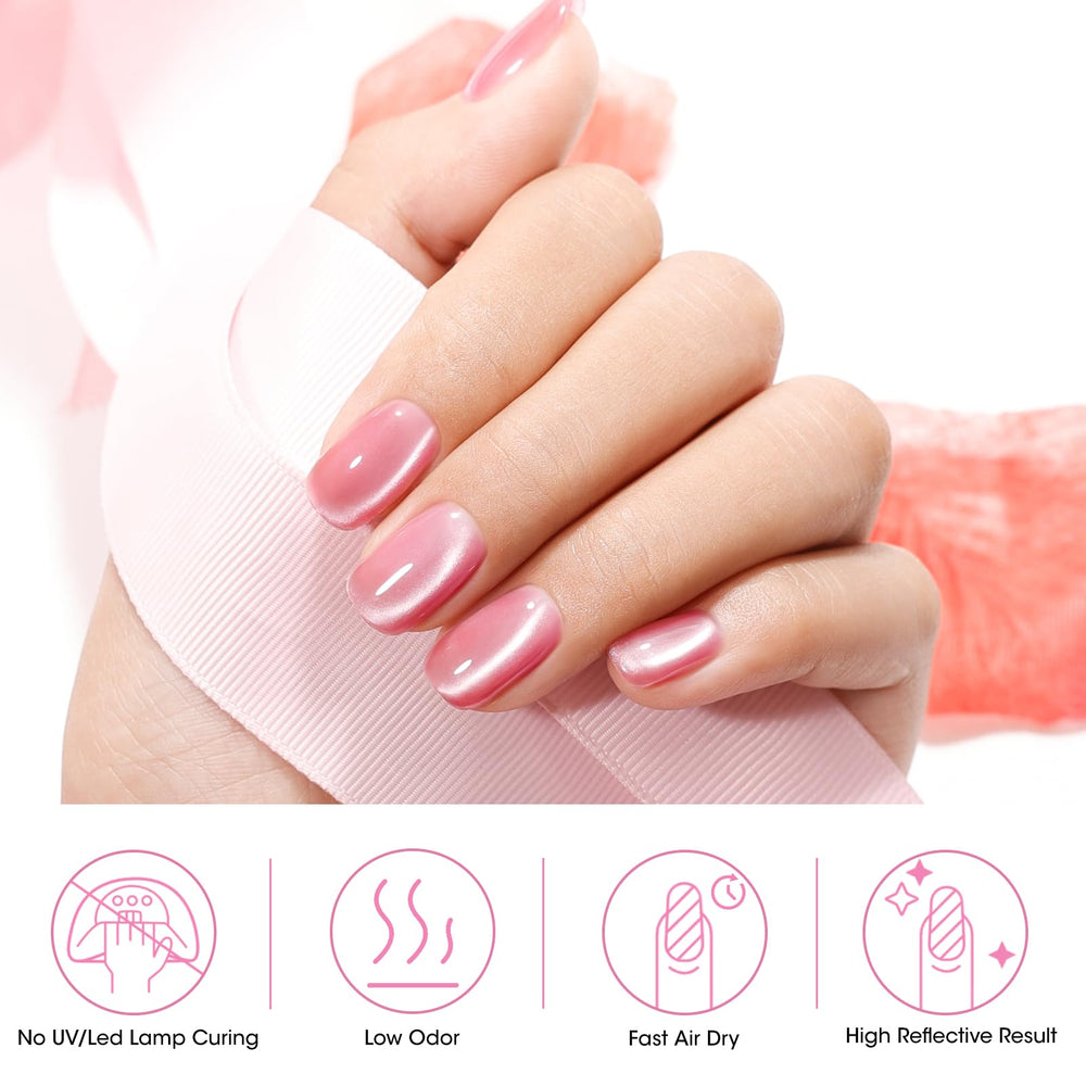 GELLEN beginner-friendly steps for at-home cat-eye nails
