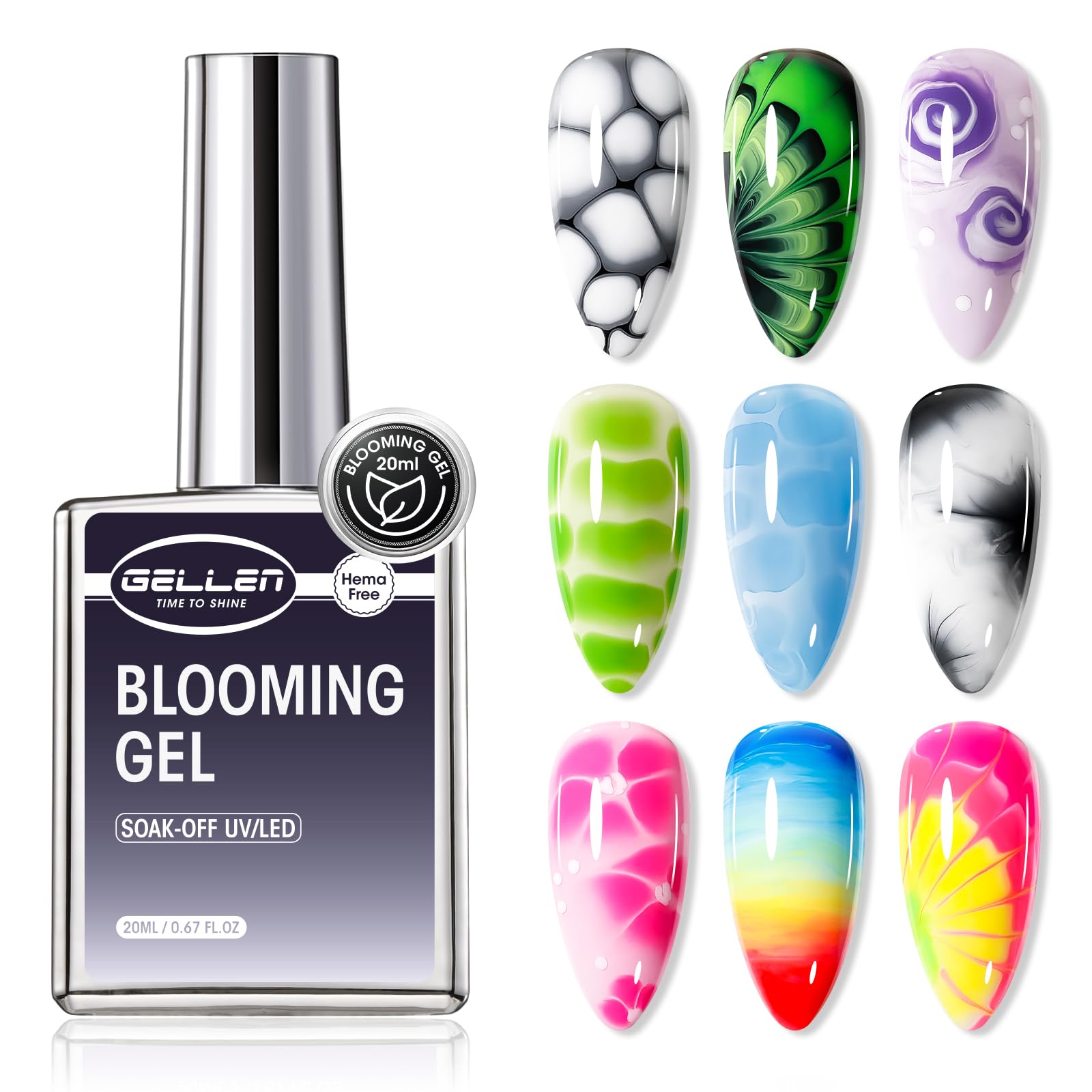 GELLEN Blooming Gel bottle ready for at-home blooming nail art.
