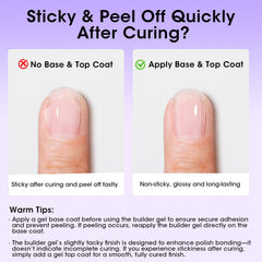 GELLEN builder gel inhibition layer removal prepares nail for buffing.