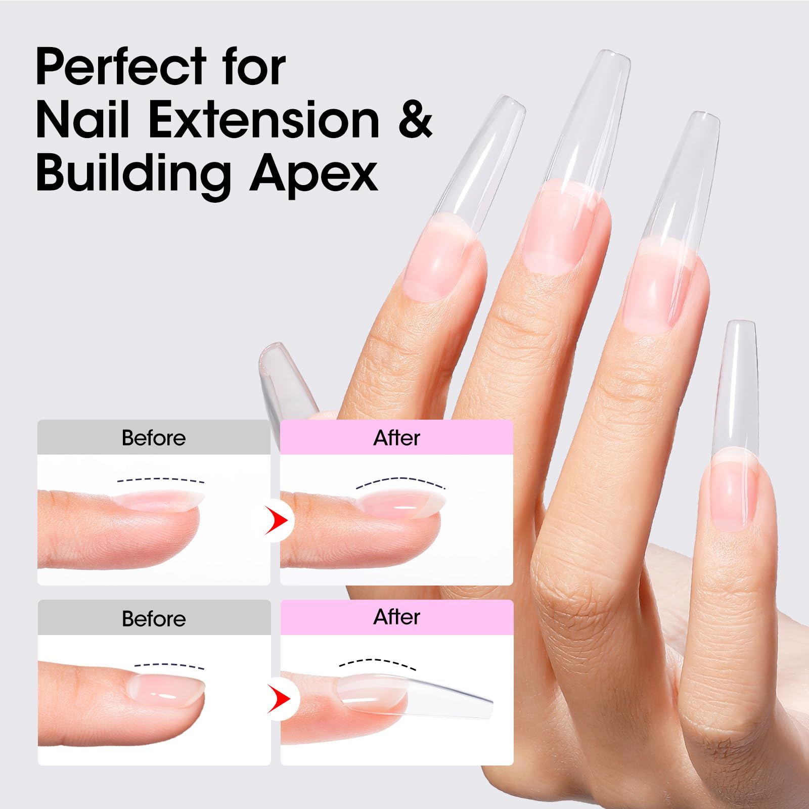 GELLEN Builder Gel nude creates elegant extensions with seamless finish