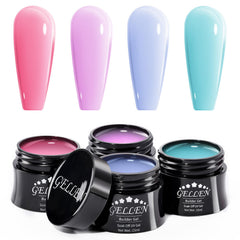 GELLEN Builder Gel Kit Rose nails for easy at-home nail extensions