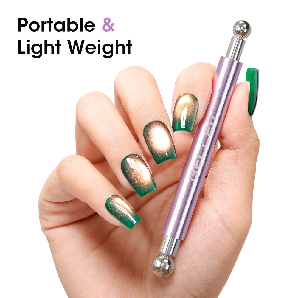 GELLEN geometry pattern cat eye nail art sample for modern style.