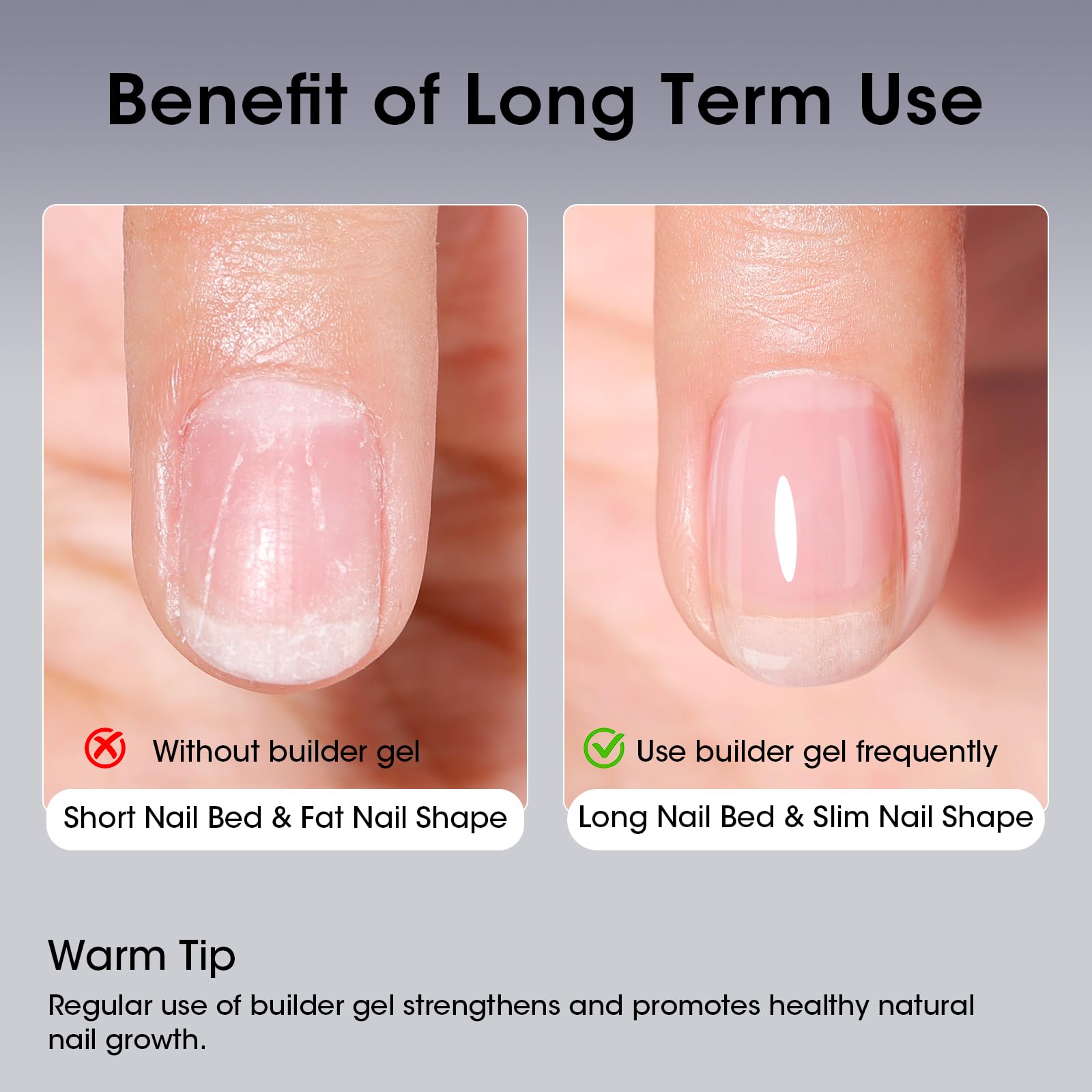 Gellen builder gel delivers chip-resistant wear and flexible long-lasting results.