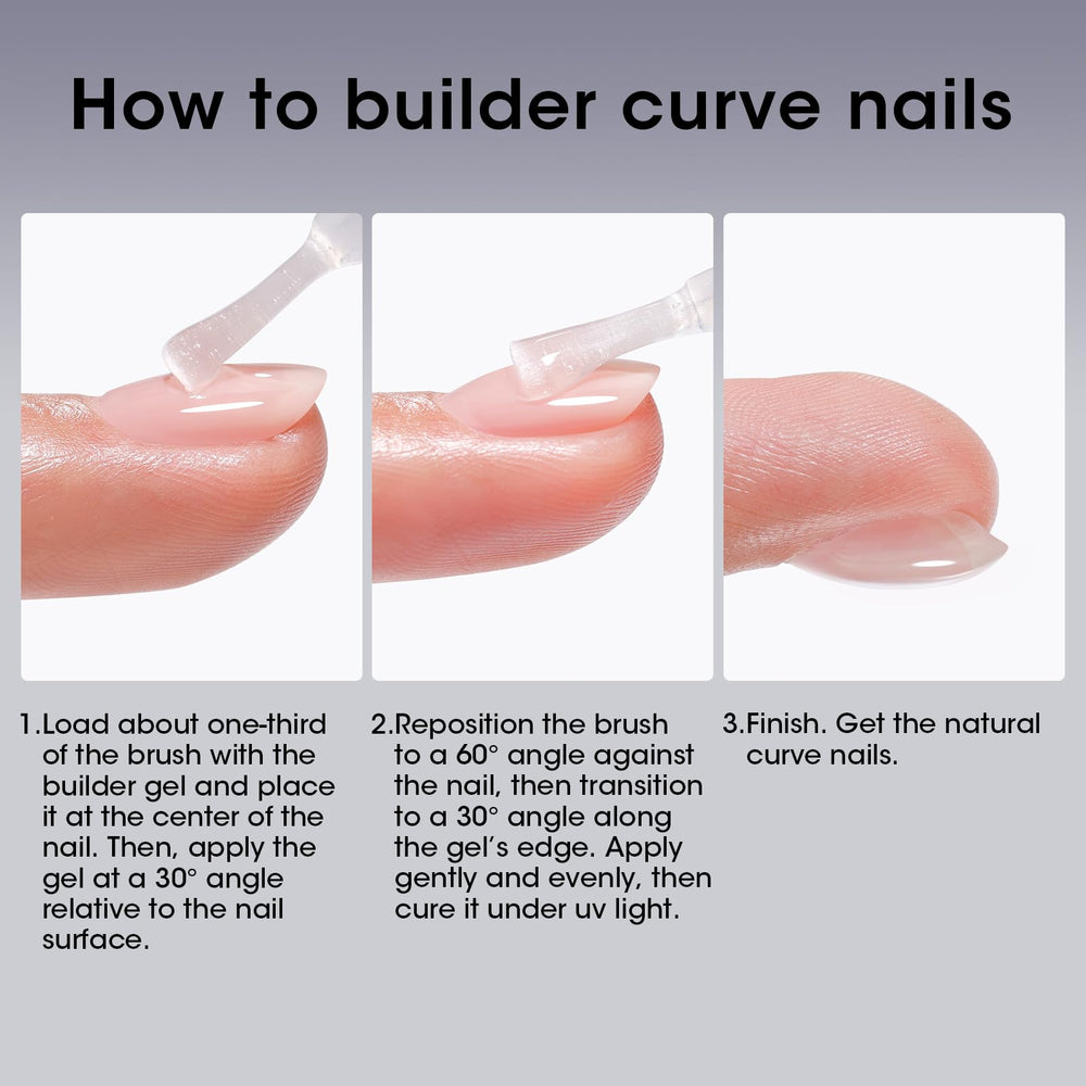 Gellen clear gel for nail repair and art sealing in one bottle.