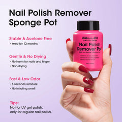 GELLEN Dip Twist Sponge setup for easy, mess-free polish removal