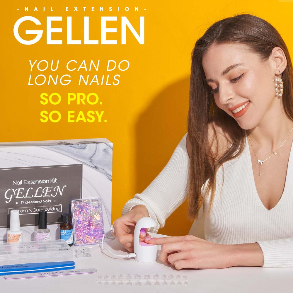 Gellen DIY manicure at-home setup for flexible nail art.