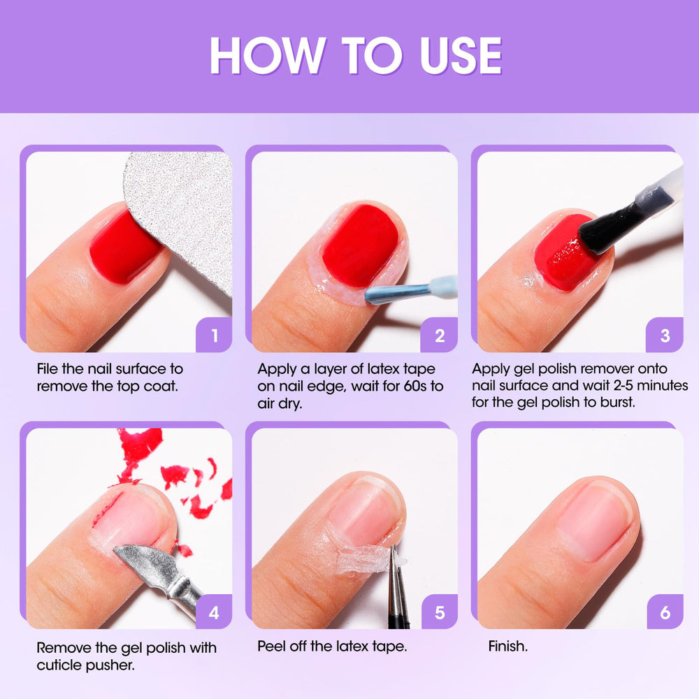 Gellen gel remover in use for a DIY nail art refresh.