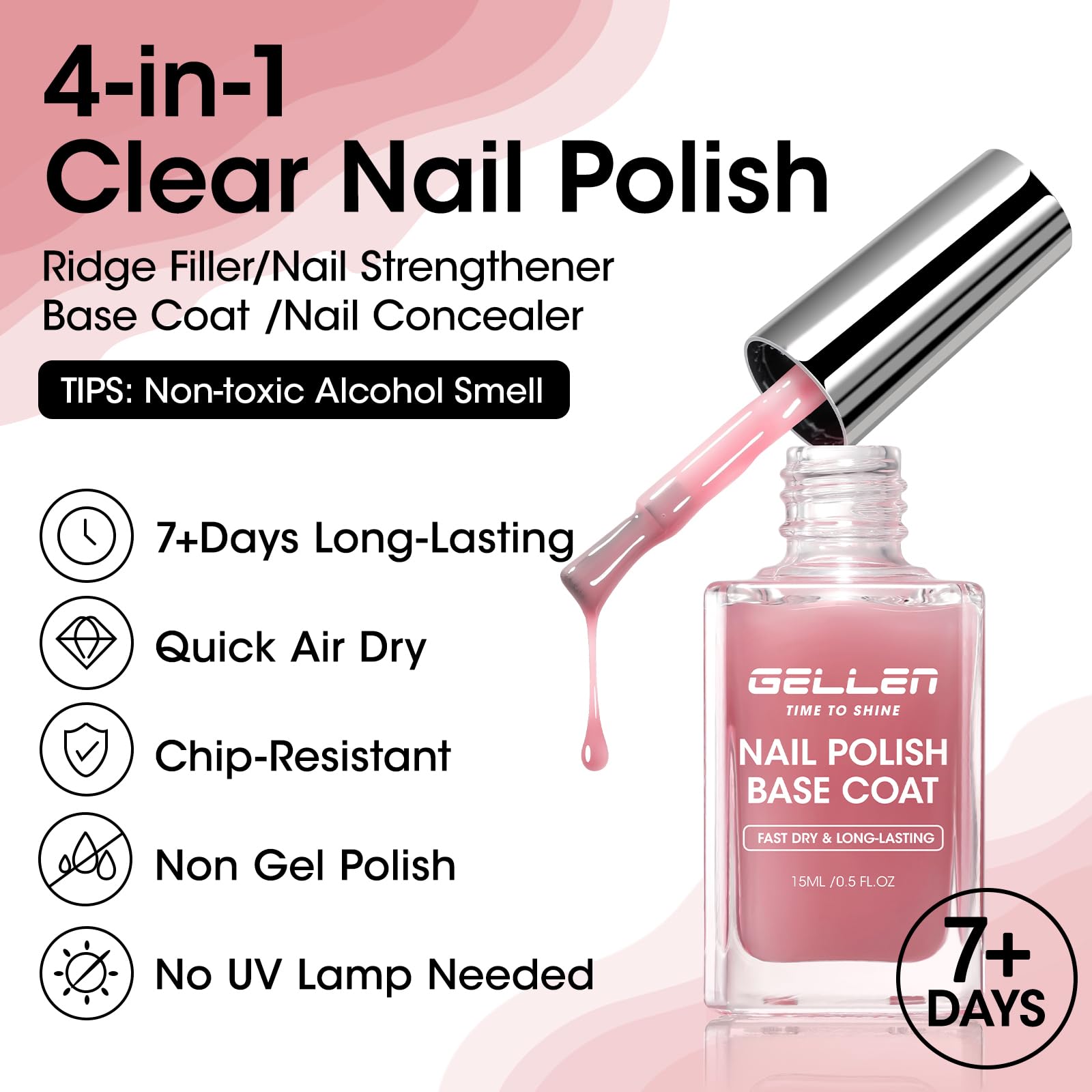 GELLEN dusty pink tint adds soft color and glassy shine for a natural look.