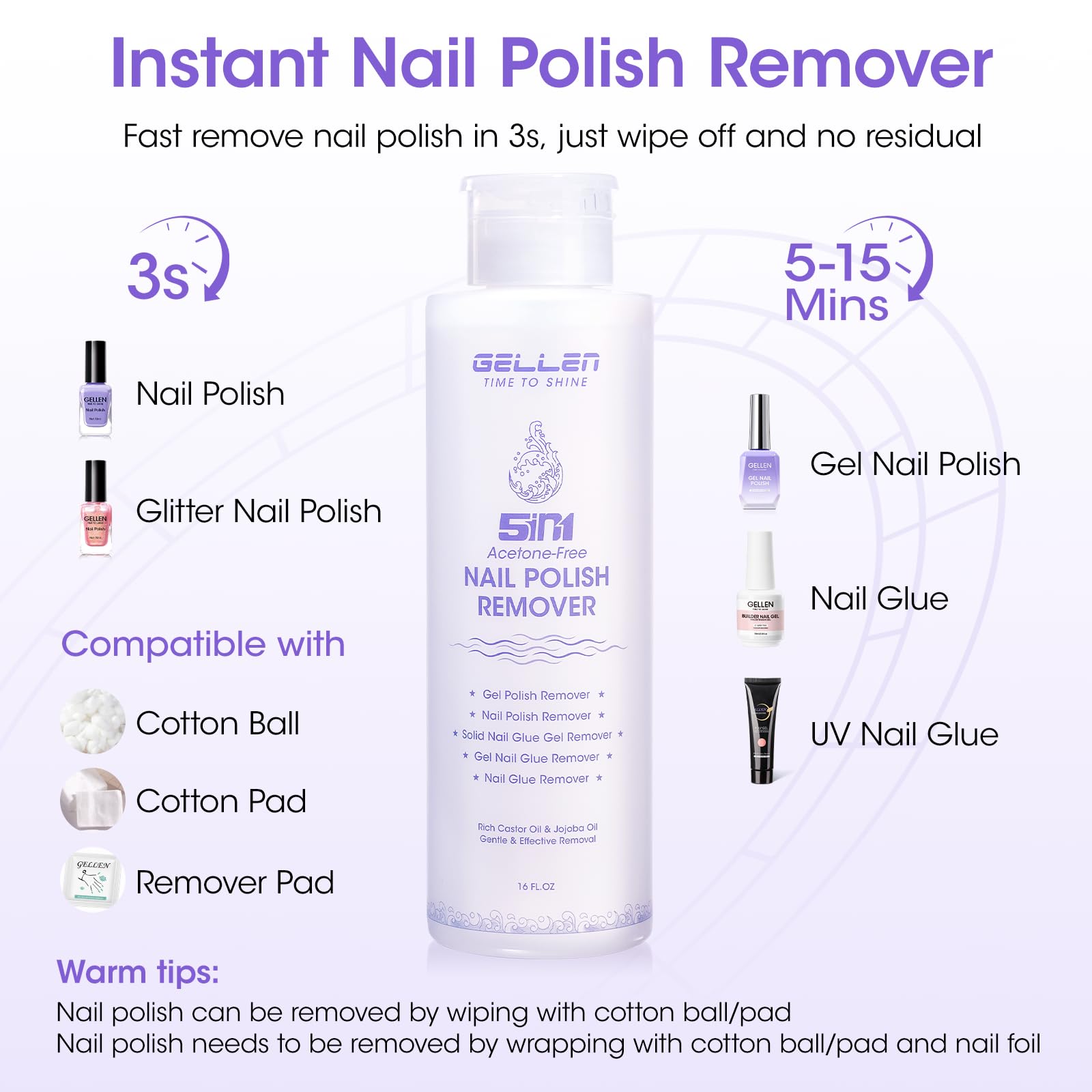 GELLEN ergonomic pump top for precise, mess-free application.