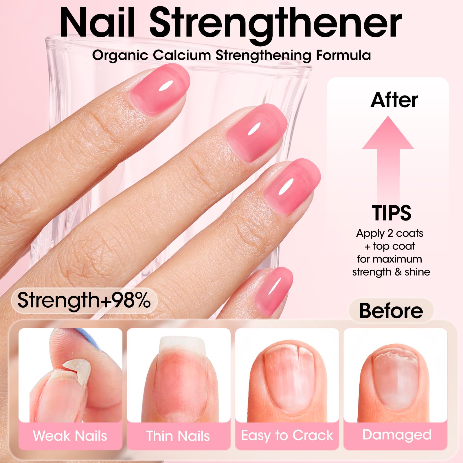 GELLEN fast-dry 2-3 minutes gloss finish on freshly polished nails.