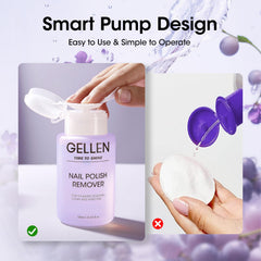 Non-acetone formula removes regular polish without drying nails