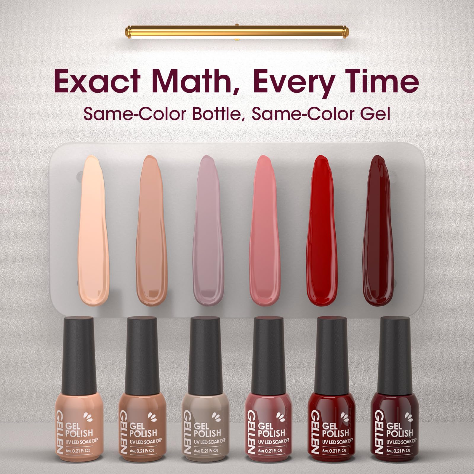 GELLEN gel-nail-polish on nail showing even coverage and bold color