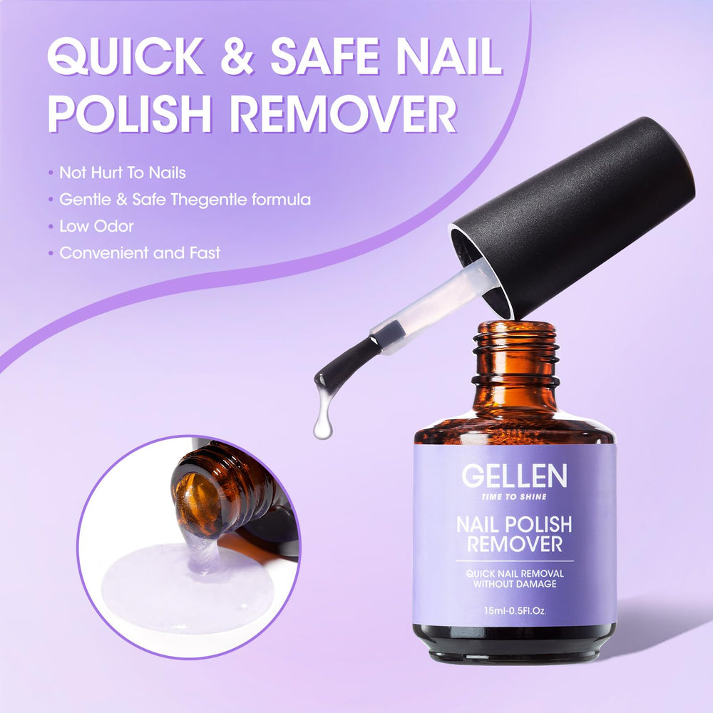 GELLEN remover kit showing no foil needed for removal