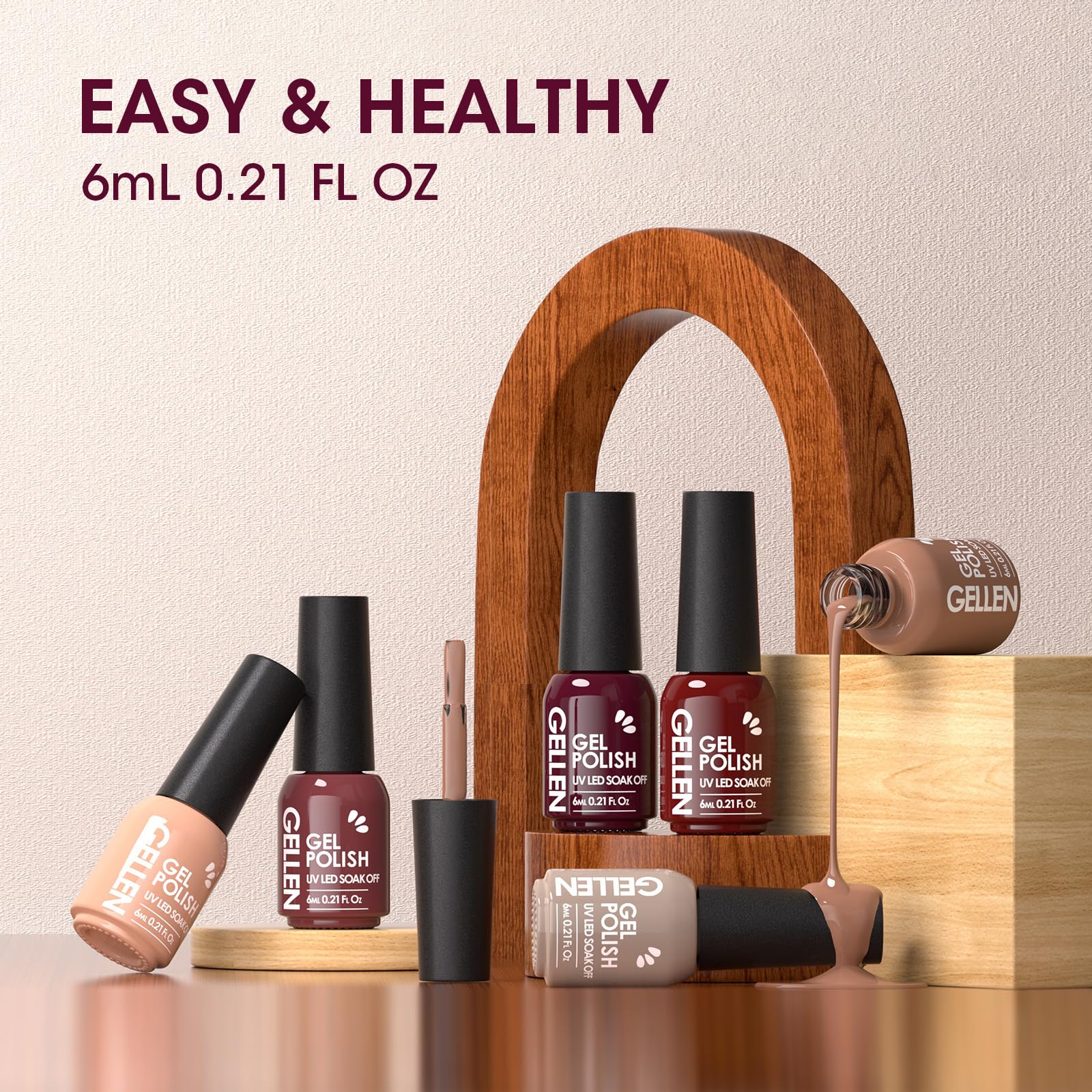 GELLEN soak-off removal shown for clean color refresh