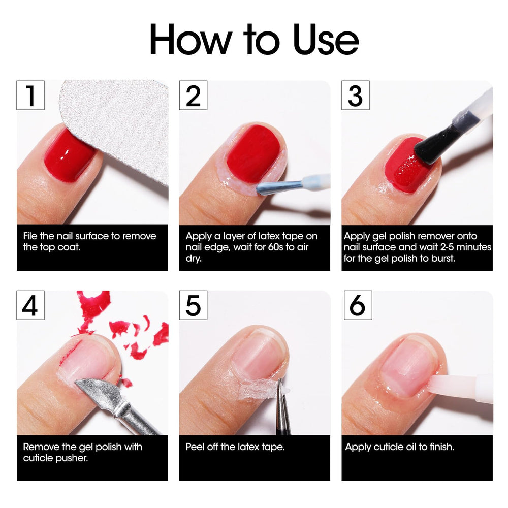 GELLEN remover liquid close-up showing acetone-free formula