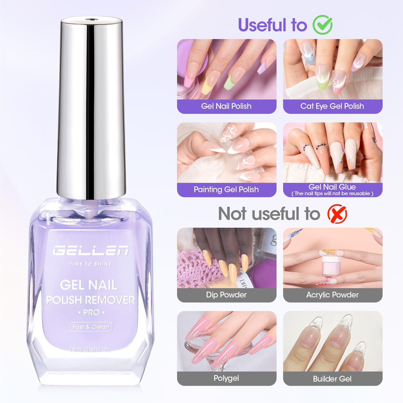 Gellen nail file for gentle prep before removal
