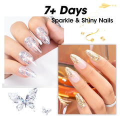 GELLEN glitter polish bottle dispensing a quick-dry formula for busy mornings