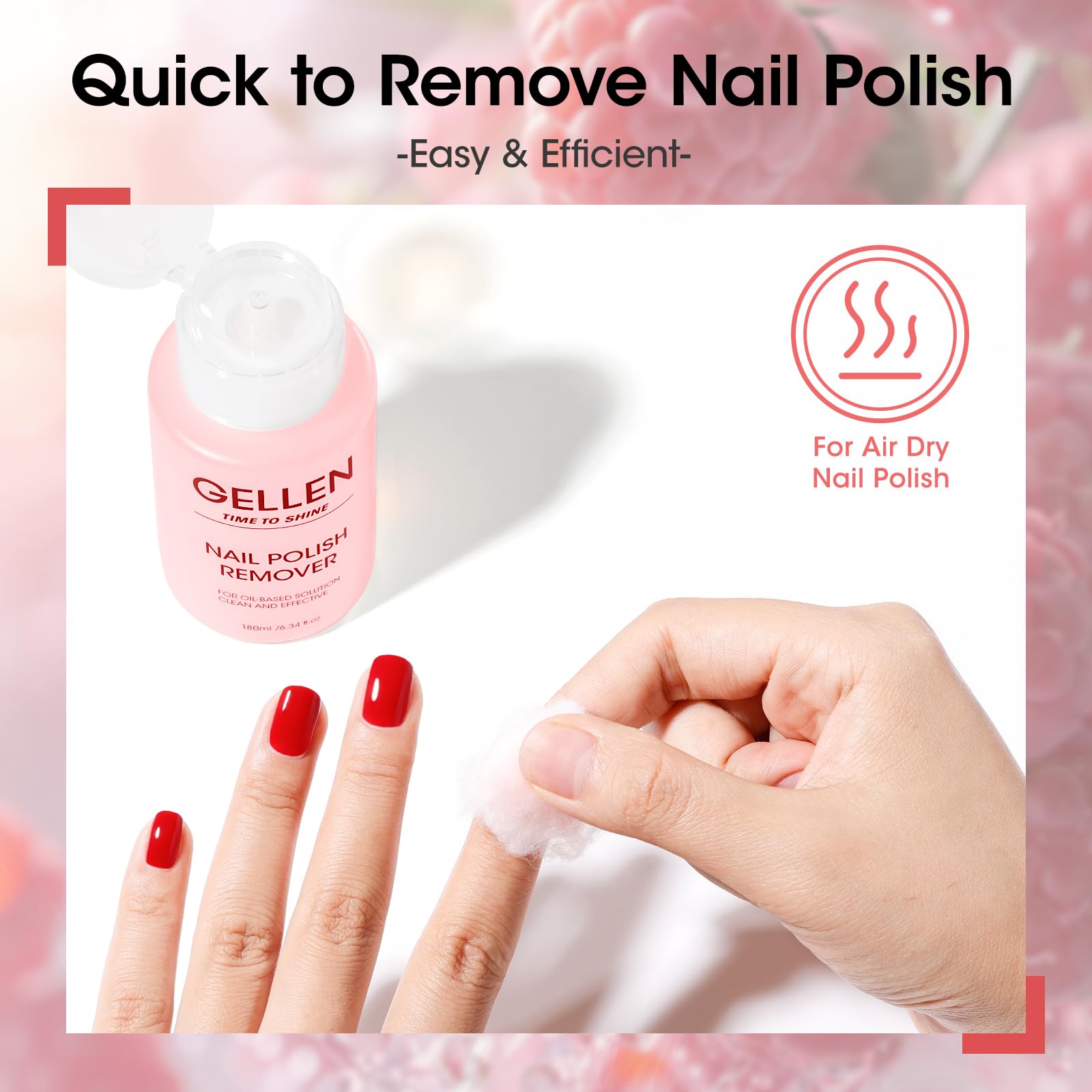 GELLEN glitter polish removal leaves no residue