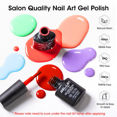 GELLEN glossy top coat delivering a mirror-like shine on nails