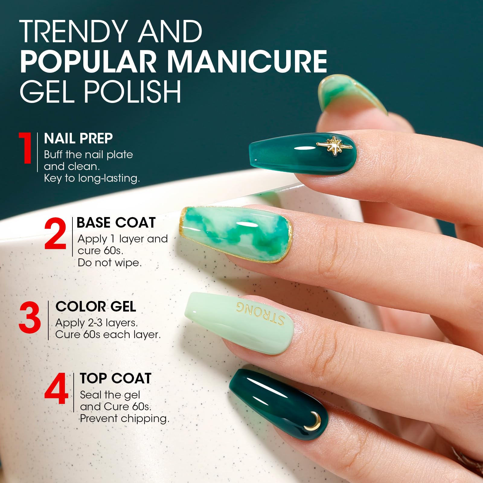 GELLEN Grass Green Jelly Polish creates bright, fresh manicure vibes