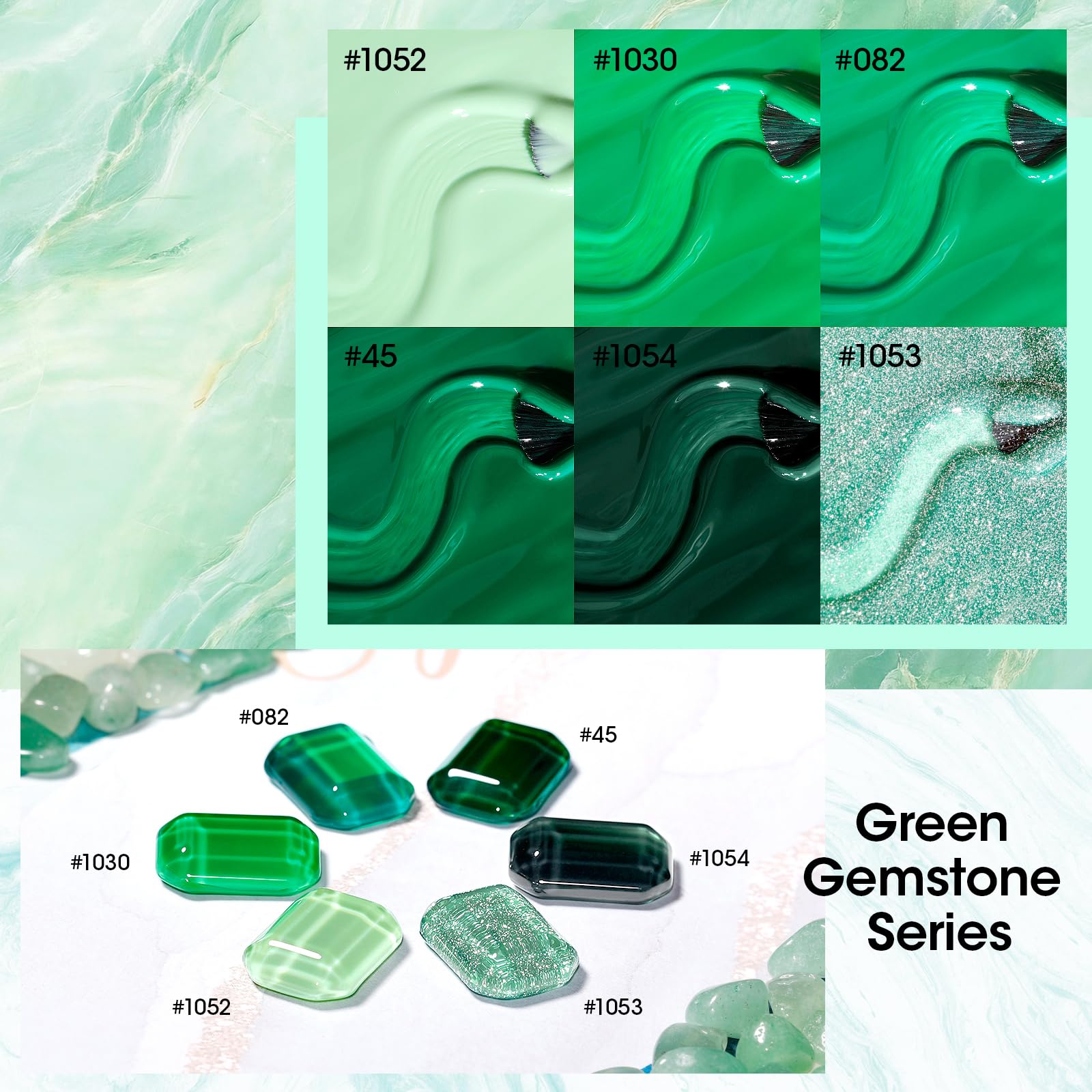 GELLEN Jade Green Jelly Polish with even coverage for elegant at-home nails