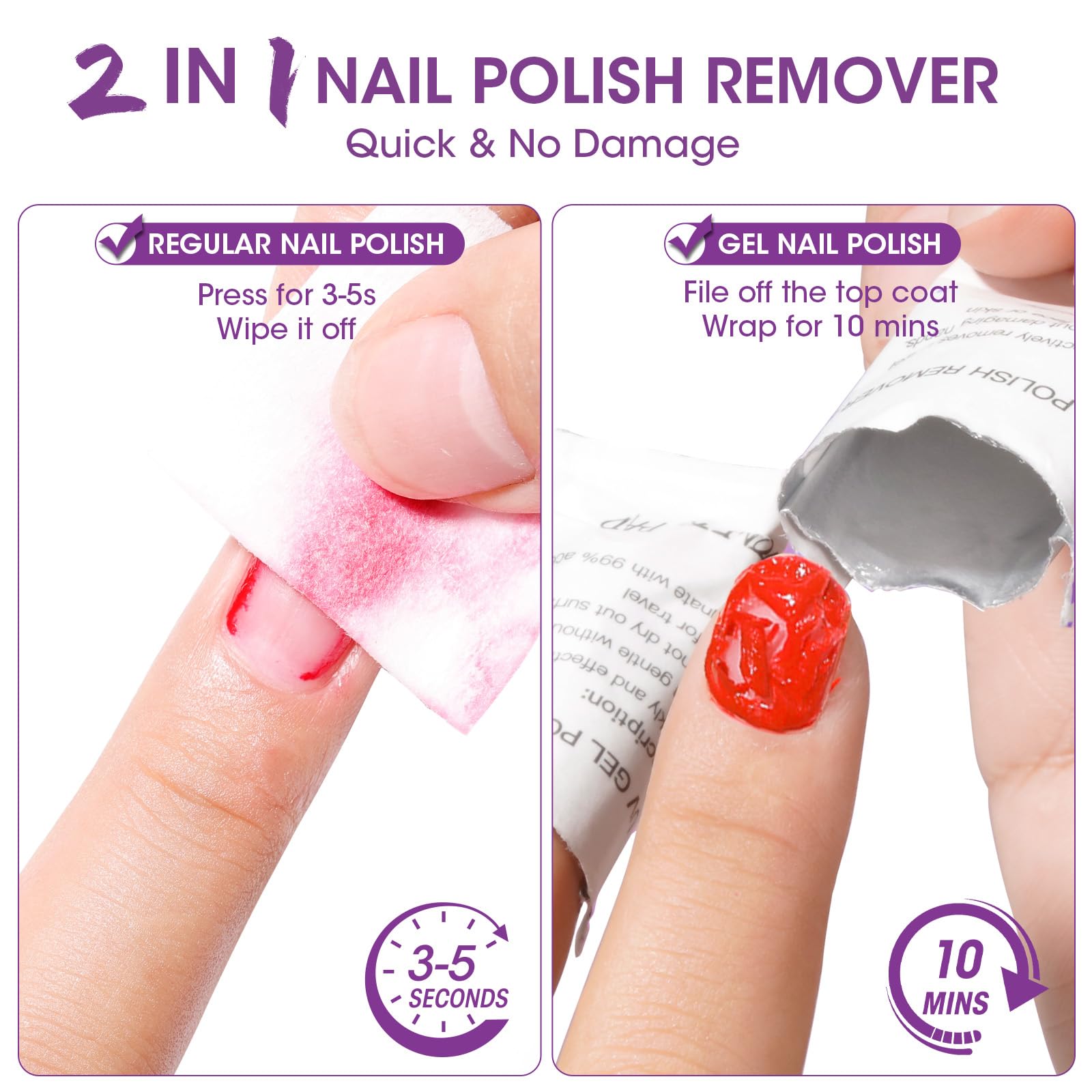 GELLEN high-purity acetone remover wipes deliver fast polish removal