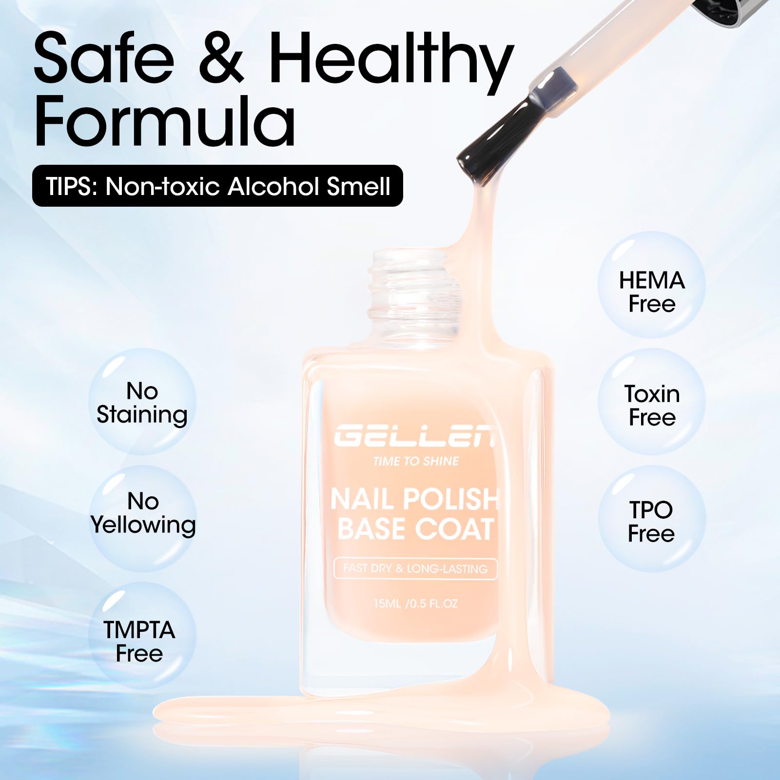 GELLEN chip-resistant wear lasts days for a carefree manicure.
