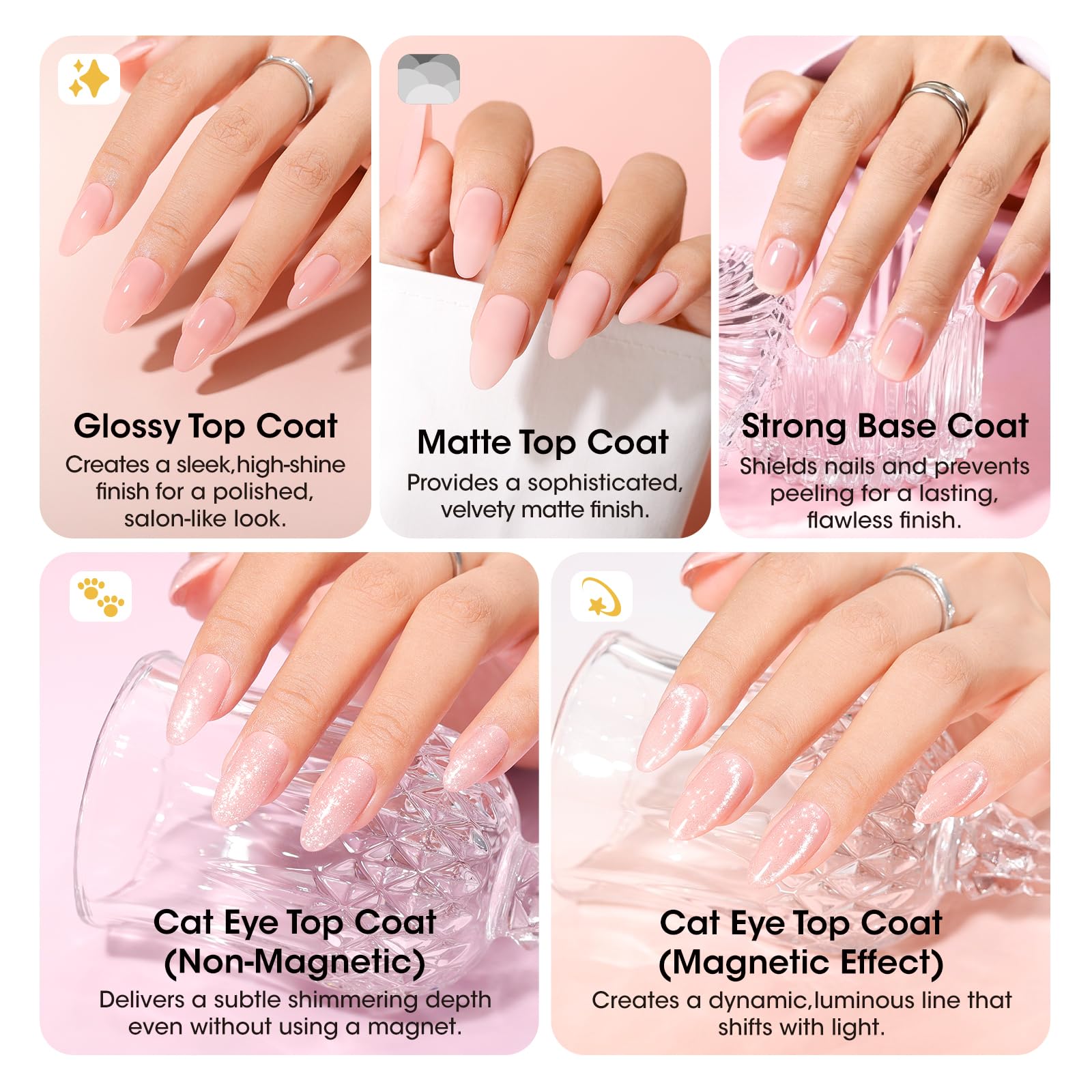 GELLEN matte top coat for a chic, velvety finish on nails