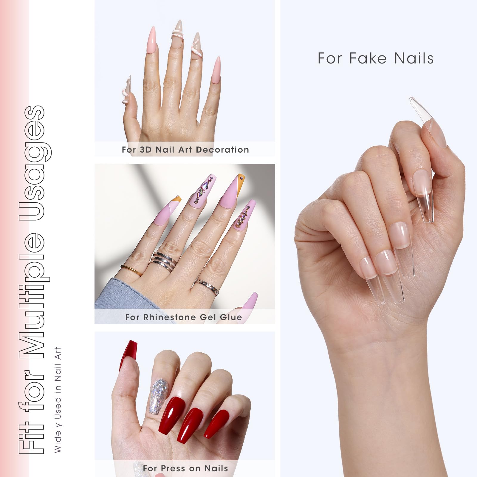 GELLEN nail art application using gel glue for DIY looks