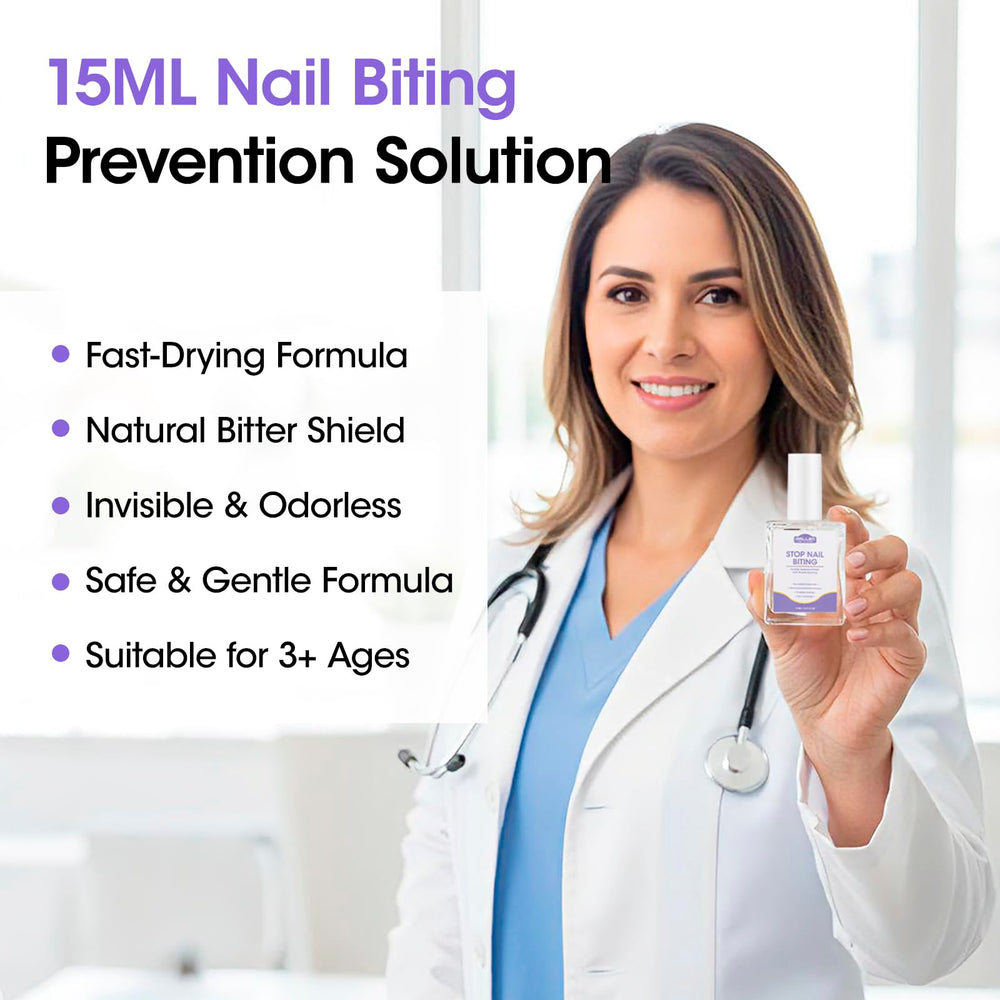 GELLEN Nail Biting Treatment brush application enables one-handed use