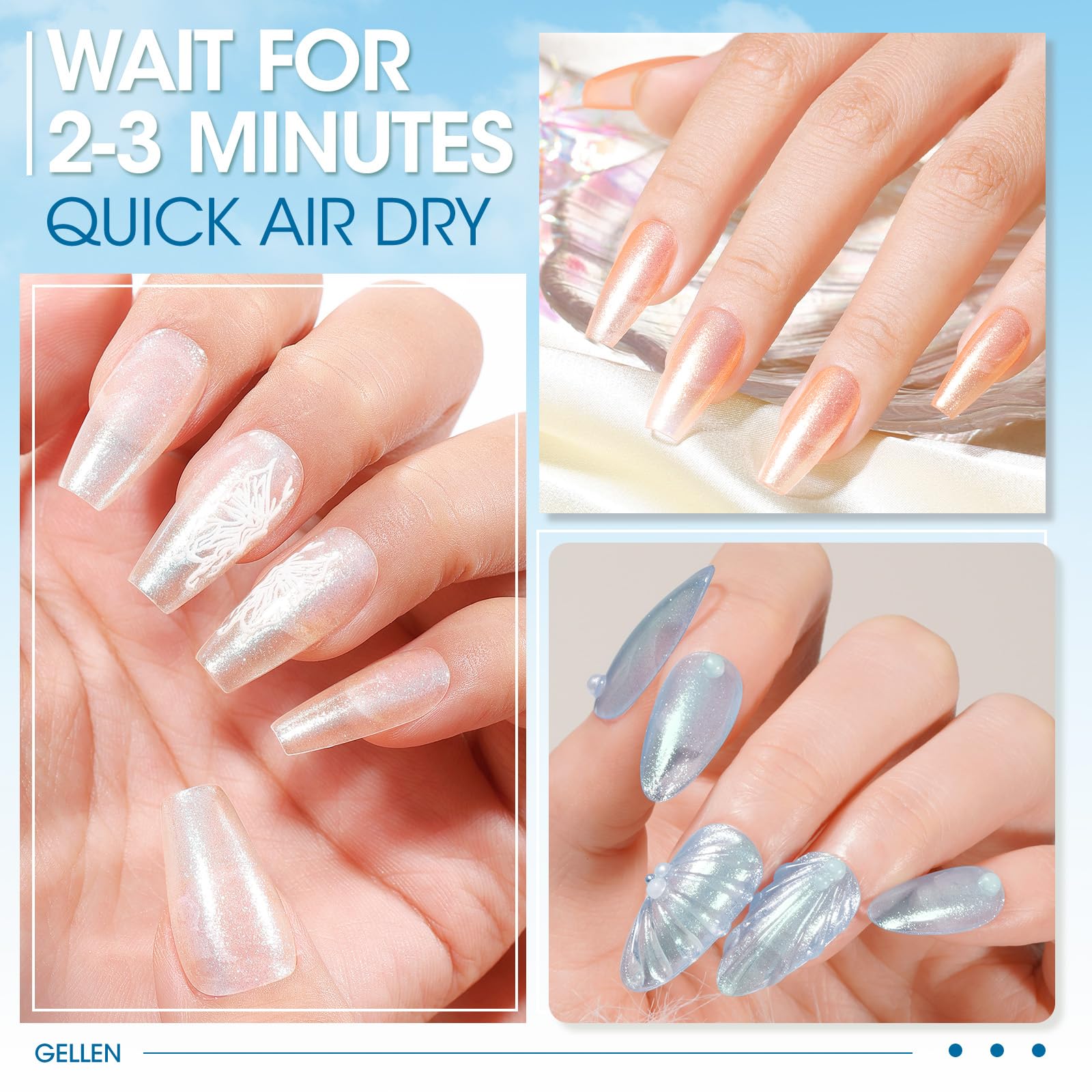 GELLEN brush applying pastel shade for precise, even color coverage.