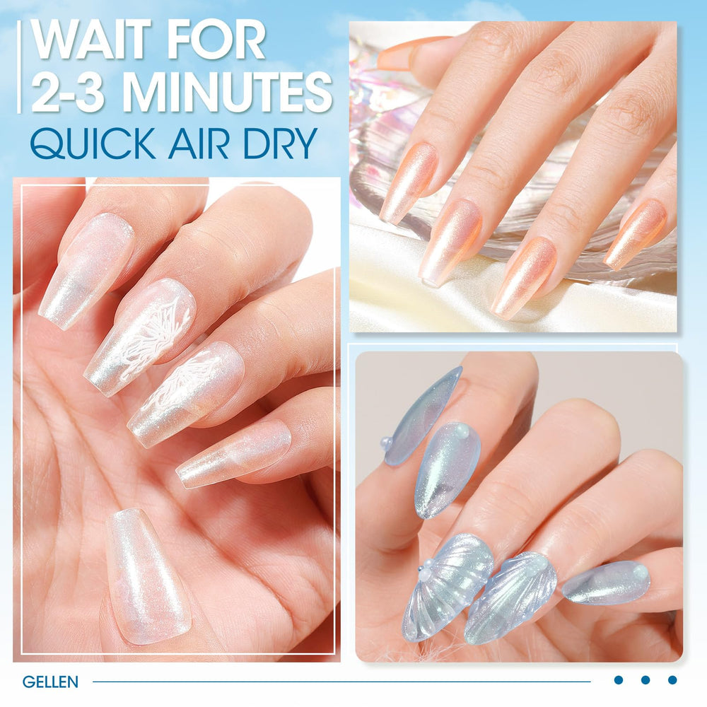 GELLEN brush applying pastel shade for precise, even color coverage.