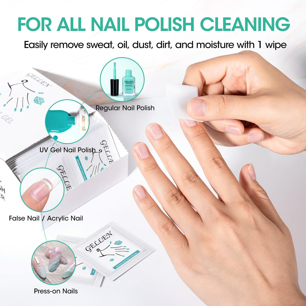 GELLEN Nail Cleanser Pad in use cleaning nails during a manicure