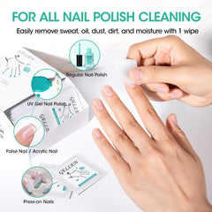 GELLEN Nail Cleanser Pad in use cleaning nails during a manicure