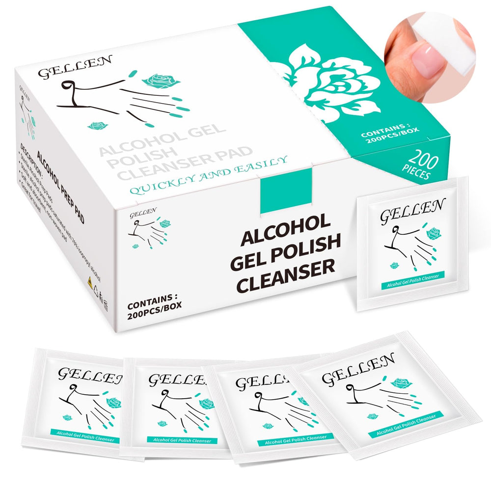 GELLEN Nail Cleanser Pads packaging shown for at-home manicure prep