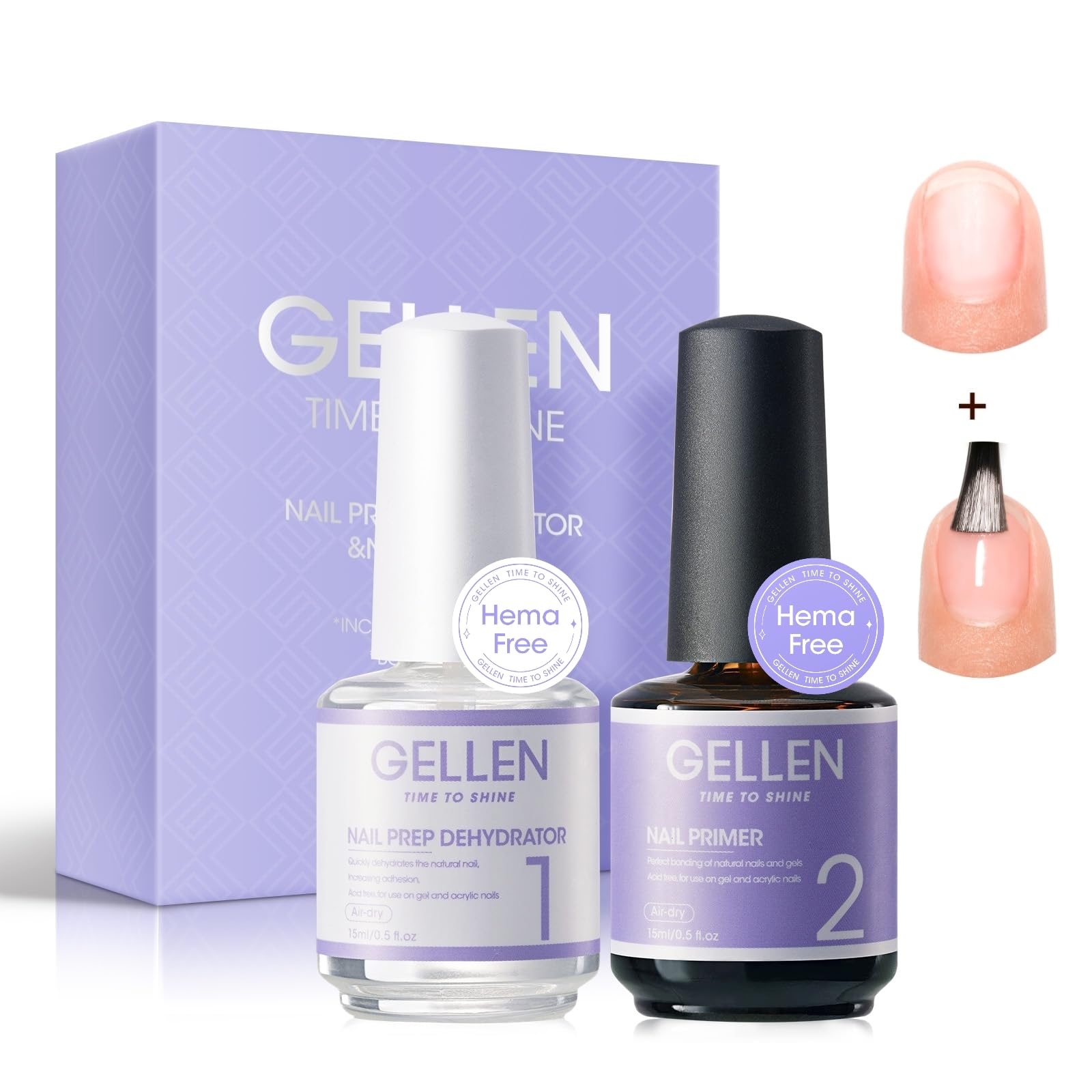 Gellen Nail Dehydrator bottle pour for quick, clean prep and better adhesion.