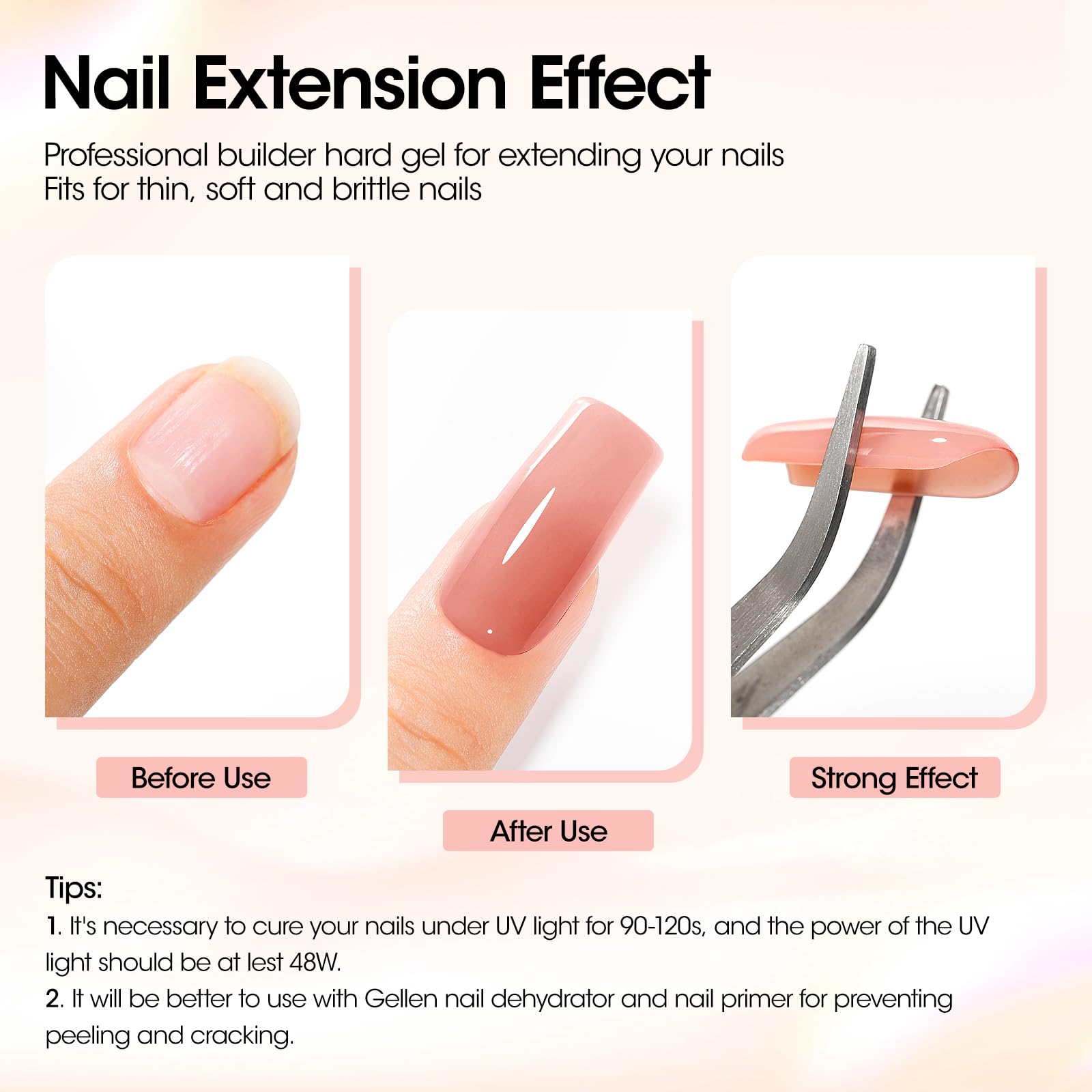 GELLEN 20 nail forms kit for precise sculpting.