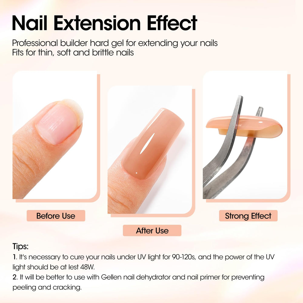 GELLEN 20 nail forms aiding precise shaping for beginners and pros.