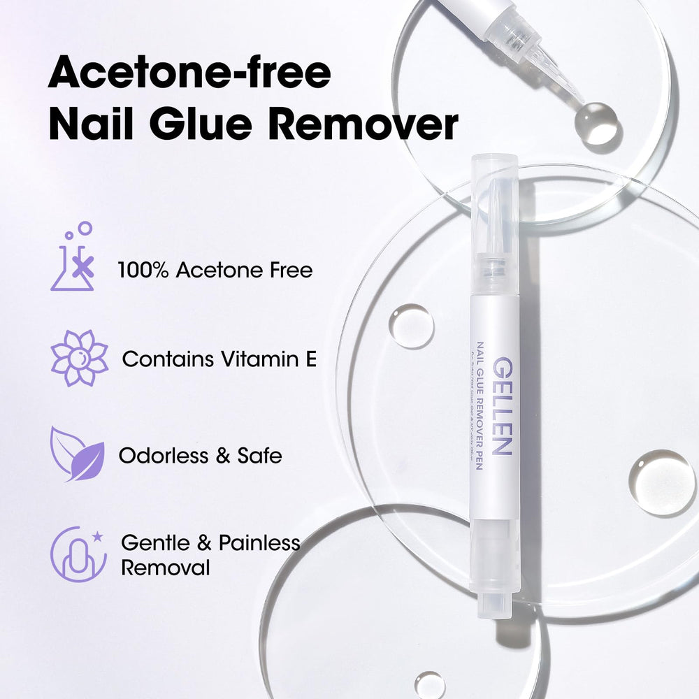 GELLEN odorless gel glue remover for comfortable removal