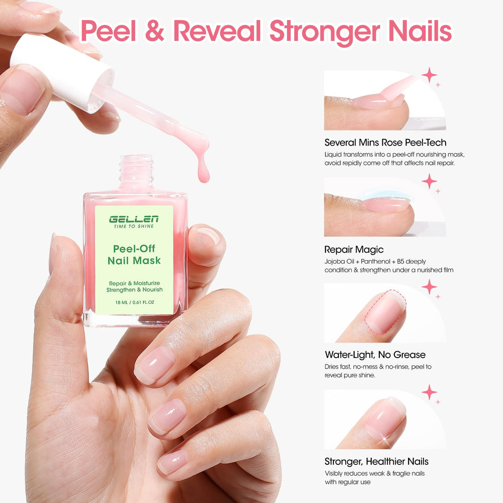 GELLEN rose-scent nail mask after drying for a refreshed look