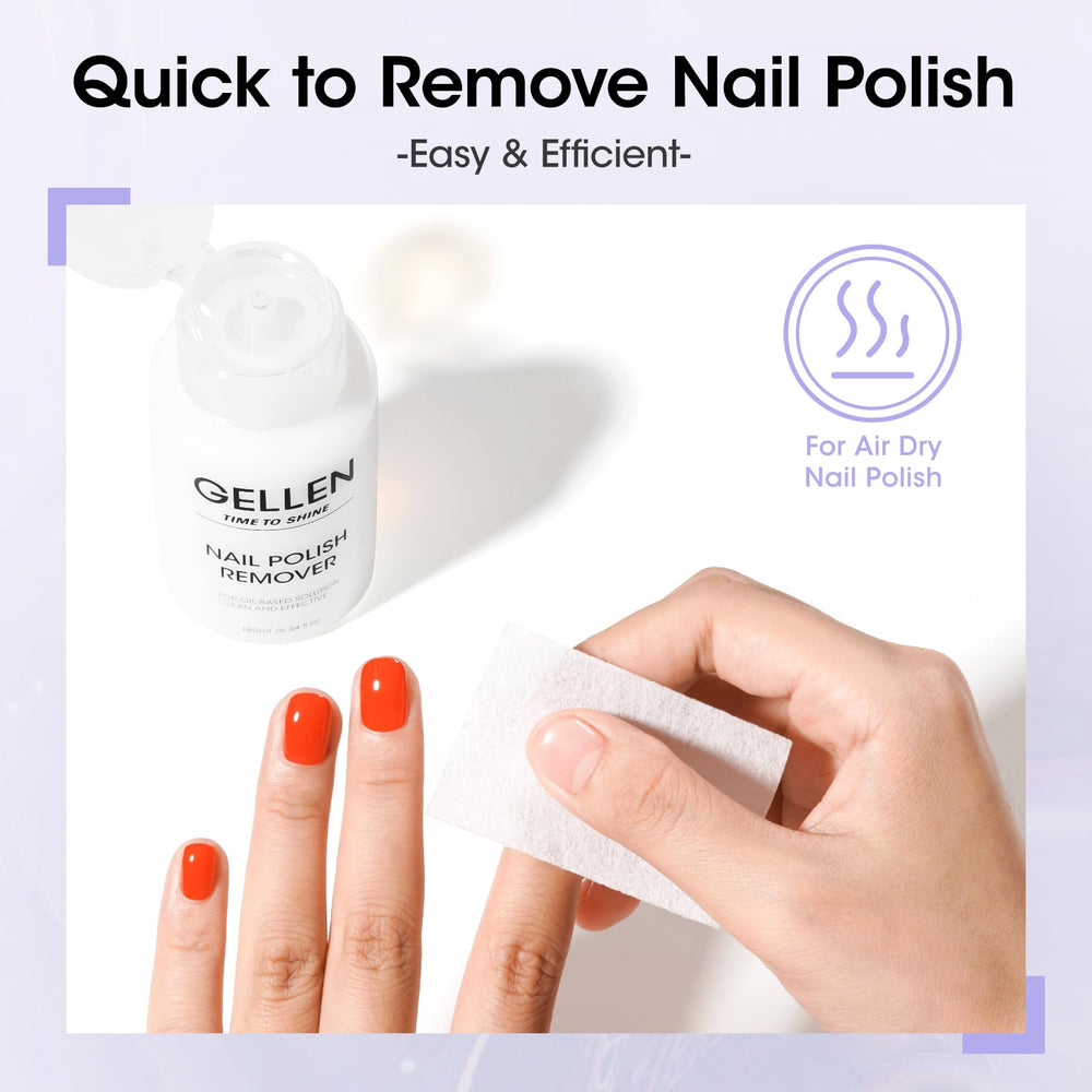 GELLEN acetone free formula shown protecting nails during removal