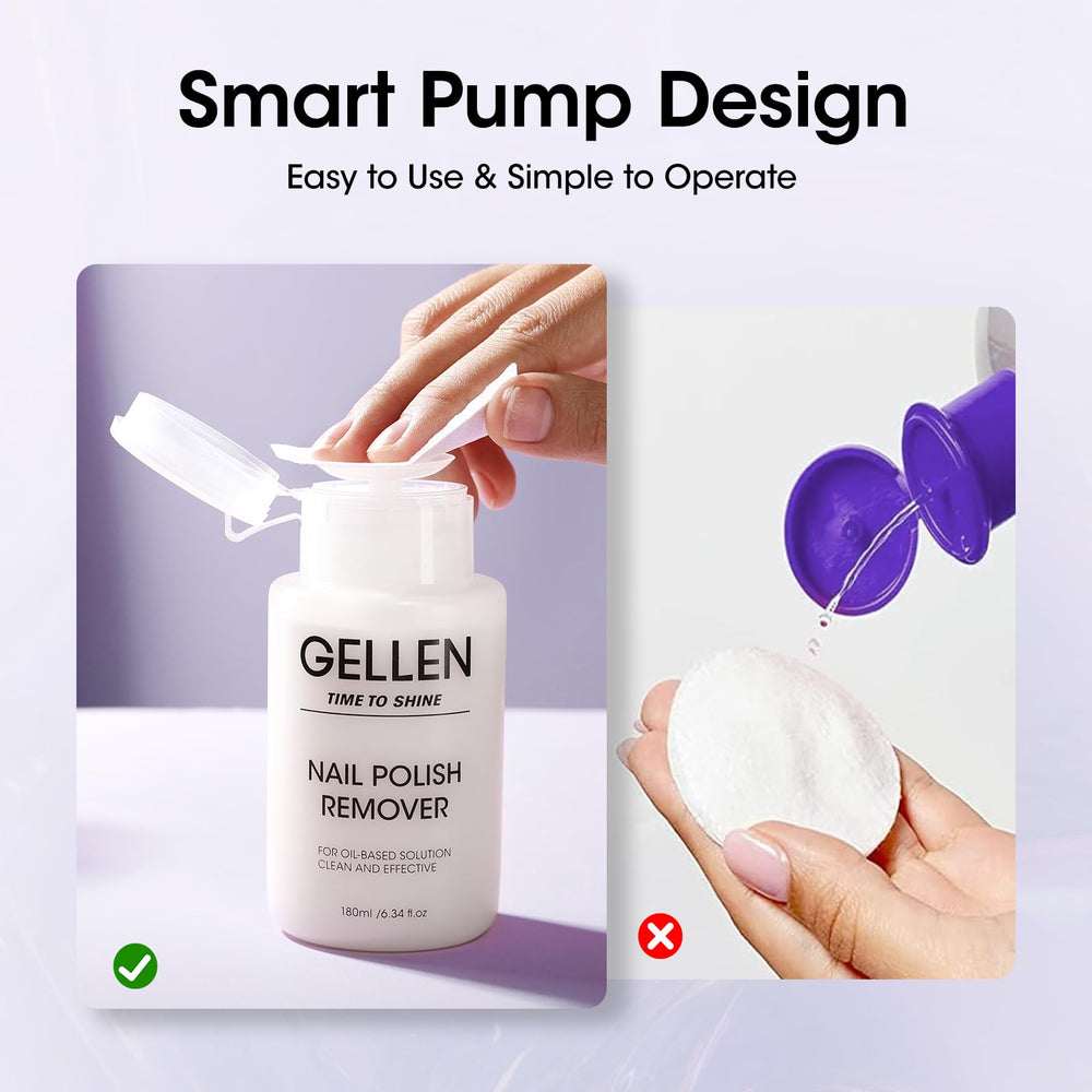 GELLEN Nail Polish Remover bottle 180ml shown on vanity