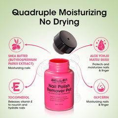 GELLEN remover in action on nails demonstrates fast 5-9 second removal