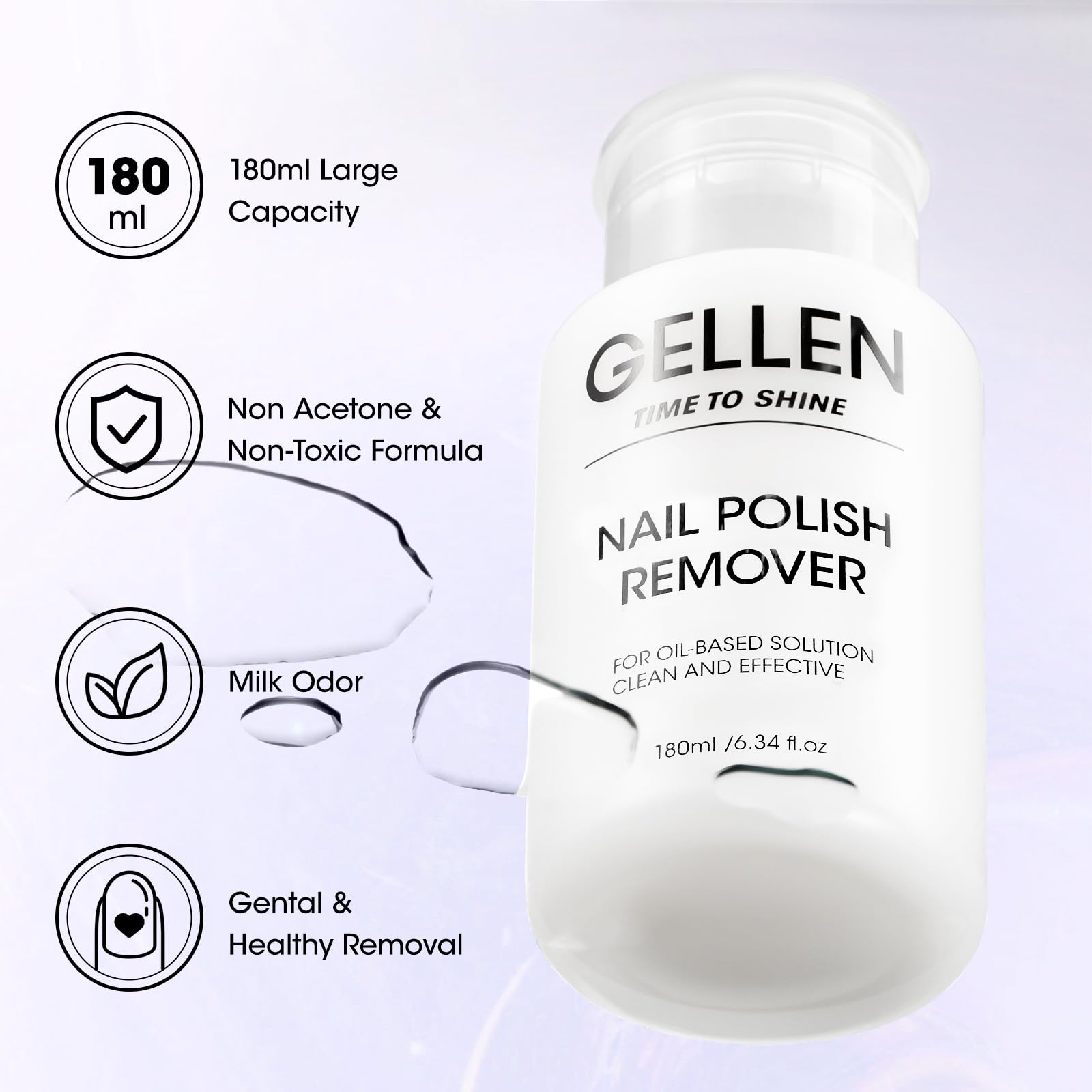 GELLEN remover dust proof cap protects formula during daily use