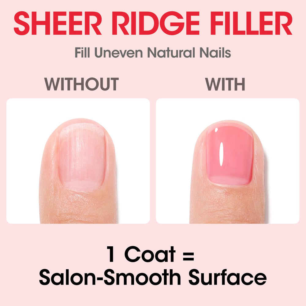 GELLEN nail ridge filler application showing smooth, even surface.